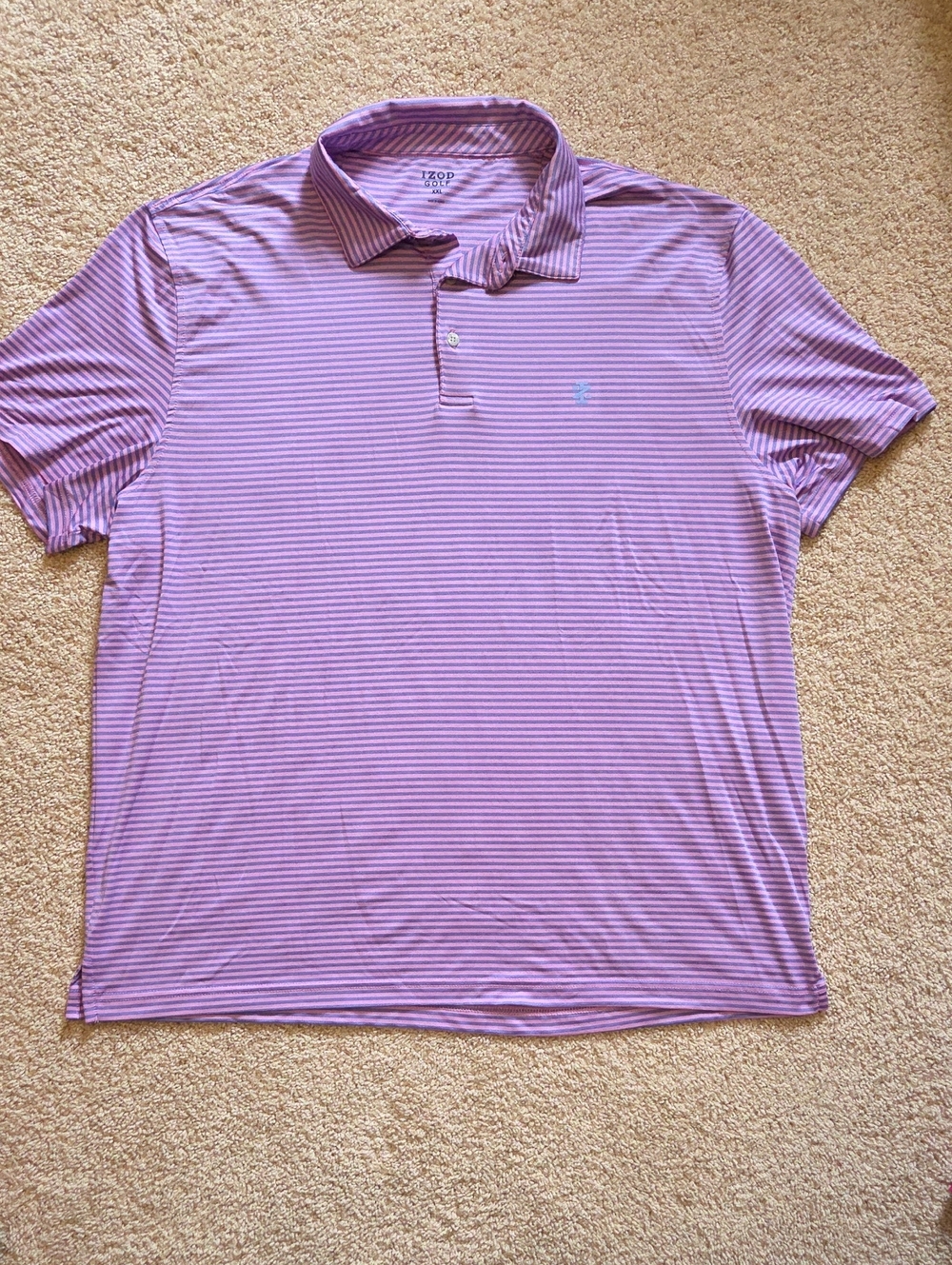 Izod Lavender Striped Polo Shirt